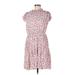 Kirundo Casual Dress - Mini Mock Short sleeves: Pink Dresses - Women's Size Medium