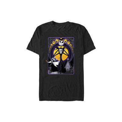 Men's Big & Tall Jack Nightmare Nouveau Tee by Disney in Black (Size 4XL)