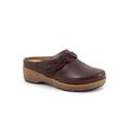 Wide Width Women's Arvada Twist Casual Mule by SoftWalk in Dark Brown (Size 12 W)