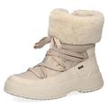 CAPRICE Damen Winterstiefeletten zum Schnüren Gefüttert Fell Weite G, Beige (Beige Comb), 36 EU