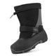 riemot Kinder Winterstiefel Jungen Mädchen Schneestiefel Warm Gefüttert Winterschuhe Wasserdicht Kinderstiefel Rutschfest Winter Stiefel Grau, 34 EU