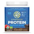 Sunwarrior - Warrior Blend - Plant Based Raw Vegan Pea Protein Powder with Hemp Protein and MCTs from Coconut - Chocolate - 375g