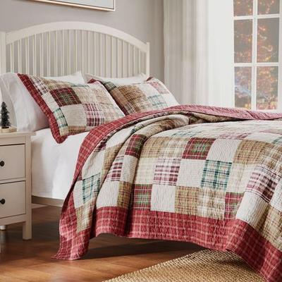 Carlton Patchwork Mini Quilt Set Red, King / Cal K...