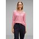 V-Ausschnitt-Pullover STREET ONE Gr. 40, rosa (soft legend rose) Damen Pullover V-Pullover in Melange Optik
