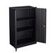 Ebern Designs 42"H Folding Filing Storage Cabinet, Lockable Storage Cabinet, Locking Door & Adjustable Shelf in Black | Wayfair