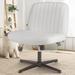 Latitude Run® Brenae Upholstered Armless Swivel Task Chair Upholstered in Gray | 29.72 H x 25.98 W x 19.45 D in | Wayfair