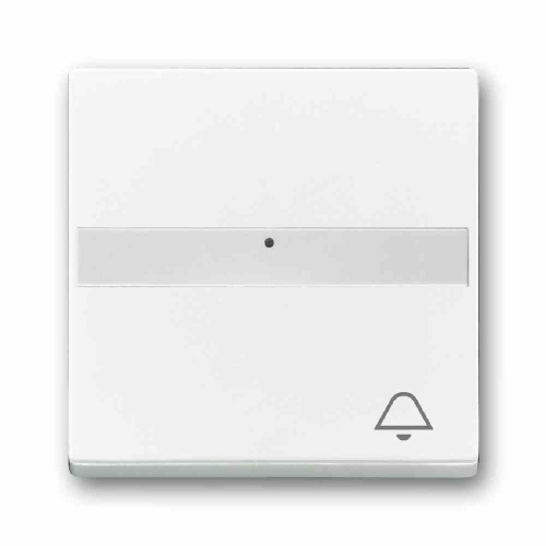 Busch-Jaeger Wippe einteilig, Schalter/Taster, studioweiß, glänzend, ohne ISO Aufdruck, mit Beschriftungsfeld Image