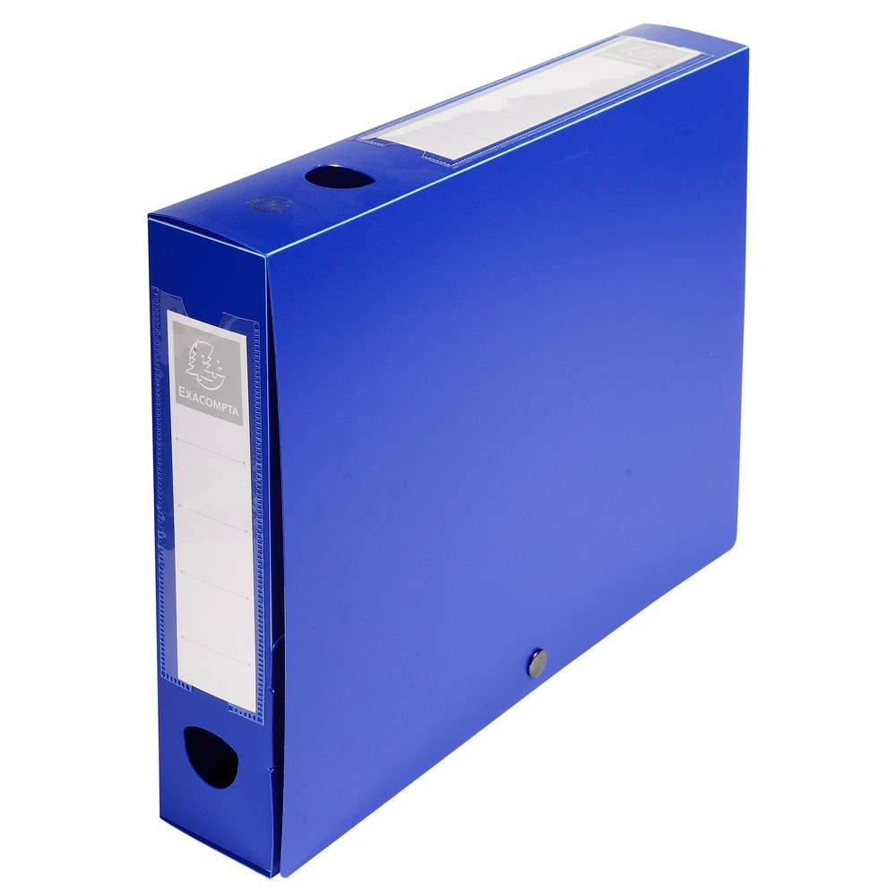 Exacompta Archivbox mit Druckknopf aus PP 700µ, Rücken 60mm, blickdicht, 25x33cm für DIN A4 Image