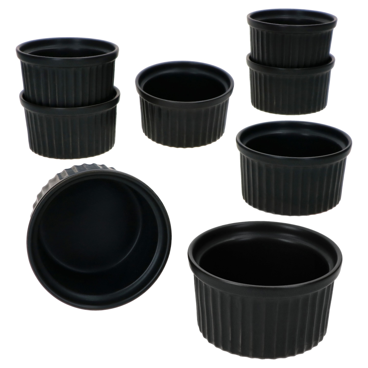 8er Set Creme Brulee Schale NERO 9x5cm schwarz - 24302121 Image