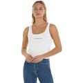 Calvin Klein Jeans Damen Tank Top Institutional Strappy Top aus Baumwolle, Weiß (Bright White), M