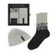 FALKE Herren Socken Christmas Gift Set, Nachhaltige Wolle Kaschmir, 1 Paar, Grau (Light Grey Melange 3845), 39-42