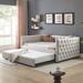 Upholstered Tufted Sofa Bed, Full Size Daybed with Twin Size Trundle