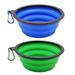 Collapsible Pet Bowl Dog Bowls 2 Pack Portable Silicone Pet Feeder Foldable Expandable for Dog/Cat Food Water Feeding Travel Bowl for Camping