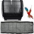 Bird Cage Cover Adjustable Bird Cage Seed Catcher Universal Birdcage Nylon Mesh Net Seed Feather Catcher Birdcage Cover Skirt Seed Guard for Parrot Parakeet Round Square Bird Cages