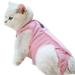 Cat Recovery Suit for Abdominal Wounds or Skin Diseases Breathable E-Collar Alternative for Cats and Dogs Anti Licking Wounds