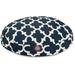 36 in. Trellis Round Pet Bed - Navy Blue - Medium