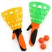 LNGOOR Outdoor Indoor Games Activities for Kids Pop and Catch Ball Games with 4 Launcher Baskets and 6 Balls Beach Christmas Party Toys Games for Kids Ages 4 5 6 Years Old Boys & Girls and Adults