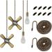 Generic ELFCAB Ceiling Fan Pull Chain Set Including 4Pcs Beaded Ball Fan Pull Chain Pendant Extra 8Pcs Pull Loop Connectors 2Pcs 36 inches Fan Pull Chain Extension. (Antique Brass) 12inch