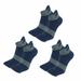 3 Pairs Ankle Five Finger Socks Sports Running Yoga Socks(Navy blue-L)