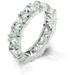 Genuine Rhodium Plated Eternity Band Featuring Pave Trillion Cut Clear CZ - Size 7