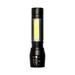 COFEST Lamps & Lighting LED Small Flashlight With Side Lights COB Strong Light Telescopic Zoom USB Charging Set Mini Flashlight Multicolor