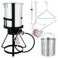 Ktaxon Propane Outdoor Fryer Aluminum Frying/Boiling Turkey Fryer Pot 30QT