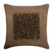 Pillow Cover Light Brown Pillow Cover Textured Ribbon Throw Pillow Cover Pillow Cover 14x14 inch (35x35 cm) Square Silk Pillowcase Geometric - Vintage Champagne Brown