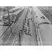 USA New York State New York City New York Central Station People Walking Along Train High Angle View Print - 18 x 24 in.