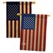 BD-CY-HP-108029-IP-BOAA-D-US13-BD 28 x 40 in. World Nationality Impressions Decorative Vertical Double Sided USA Vintage Applique House Flags - Pack of 2