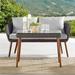 26 in. Athens All-Weather Wicker Outdoor Cocktail Table with Glass Top