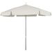 7.5 ft. Hex Garden Umbrella 6 Rib Push Up Bright Aluminum with Natural Vinyl Coated Weave Canopy