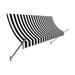 7.38 ft. New Orleans Awning Black & White - 44 x 36 in.