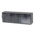 Clear Tip Out Bins- Gray - 6.62 x 23.62 x 8.12 in.