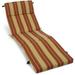 72 x 24 in. Patterned Polyester Outdoor Chaise Lounge Cushion Kingsley Stripe Ruby
