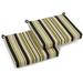 20 x 19 in. Patterned Outdoor Spun Polyester Chair Cushions Eastbay Onyx - Set of 2