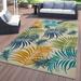 World Rug Gallery Contemporary Floral Leaves Flatweave Indoor/Outdoor Area Rug - MULTI 7 10 X10