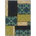 9 x 13 ft. Brown Geometric Stain Resistant Indoor & Outdoor Rectangle Area Rug - Brown - 9 x 13 ft.