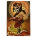 San Antonio Texas Day of the Dead Woman and Marionettes (12x18 Aluminum Art Indoor Outdoor Metal Sign Decor)