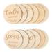 Wood monthly milestone 12Pcs Baby Monthly Milestone Wood Slices Baby Milestone Discs for Baby Shower (Random Style)