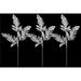 24 in. 3 Leaf Pick for Christmas Decoration Silver - Pack of 3