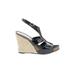 Donald J Pliner Wedges: Black Solid Shoes - Women's Size 9 - Open Toe