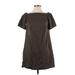 Club Monaco Casual Dress - Mini Boatneck Short sleeves: Green Solid Dresses - Women's Size 0