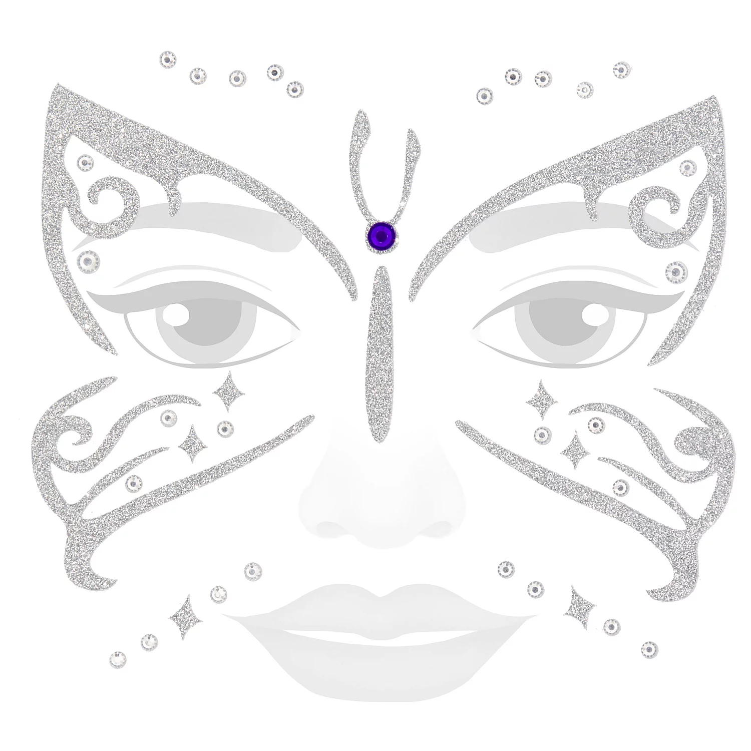 Face-Art-Tattoo Schmetterling