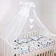 Baby Comfort 120x90 cm Duvet Cover Pillowcase and Canopy Mosquito Net Bedding Set for Cot (Cars)