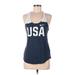 Nike Active Tank Top: Blue Activewear - Women's Size Medium