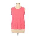 Denim Co Sleeveless Top Pink Crew Neck Tops - Women's Size X-Large