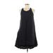 Banana Republic Casual Dress - A-Line: Black Solid Dresses - Women's Size 6 Petite