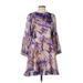 Adelyn Rae Casual Dress: Purple Dresses - Women's Size Large