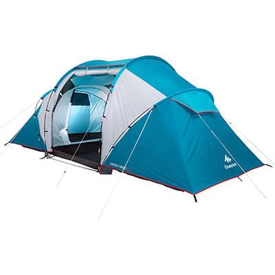 Decathlon Quechua Waterproof Family Camping Tent 2 Rooms Blue 4 Person 4006569