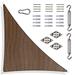 Royal Shade Colourtree Triangle Sun Shade Sail w/ Hardware Kit Pack, Stainless Steel in Brown | 18 ft. x 18 ft. x 18 ft | Wayfair TAPT18-10-kit
